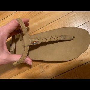 NWOT Rainbow t-strap sandals size L (7.5-8.5)